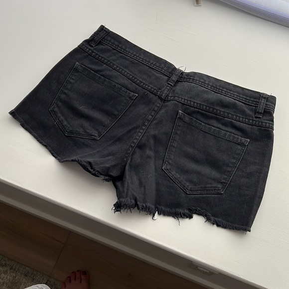 Free People Black denim Cutoffs - Picture 2 of 3